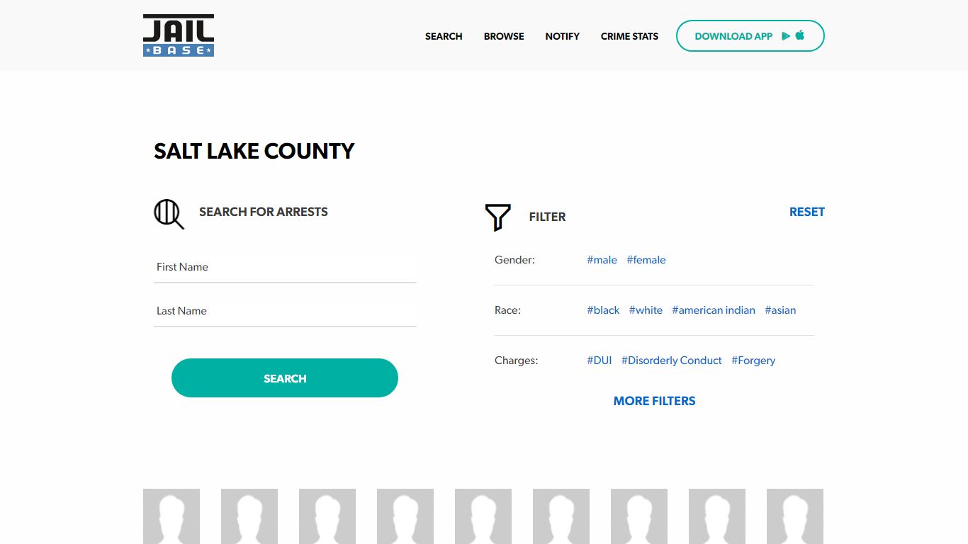 Salt Lake County Jail Inmate Search and Mugshots | JailBase